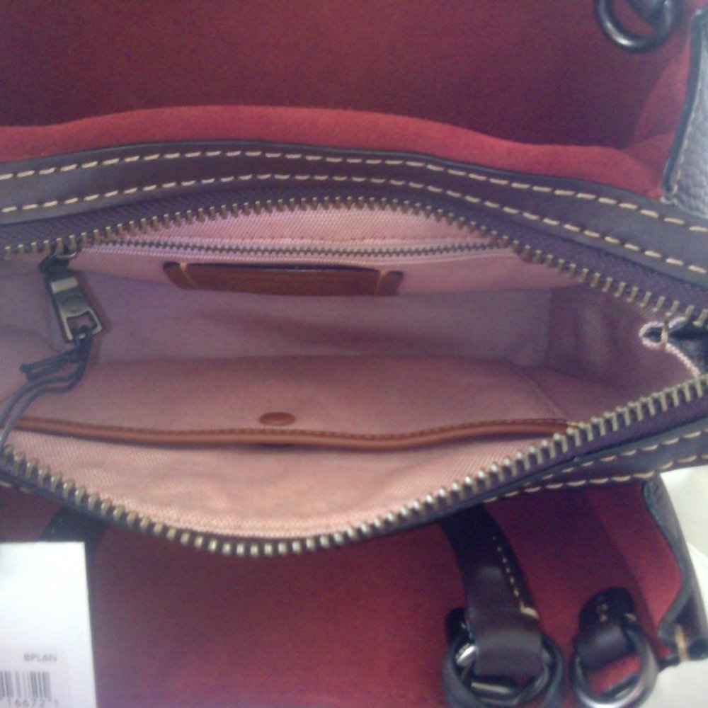 Coach Dark Purple Satchel - Picture 6 of 12